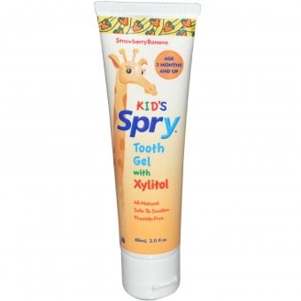 Kid's Spry Tooth Gel with Xylitol - Strawberry Banana (3m+)