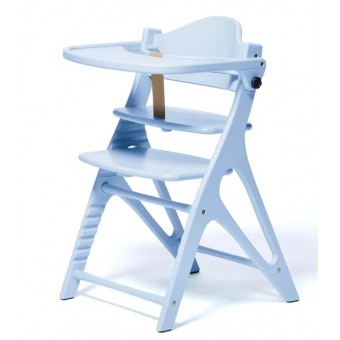 Affel - Wooden Baby High Chair (Shell Blue)