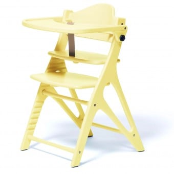 Affel - Wooden Baby High Chair (Cream Yellow)