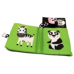 Baby Soft Book - Animal Colours with Rattle (Black and White) - YoYo Books - BabyOnline HK