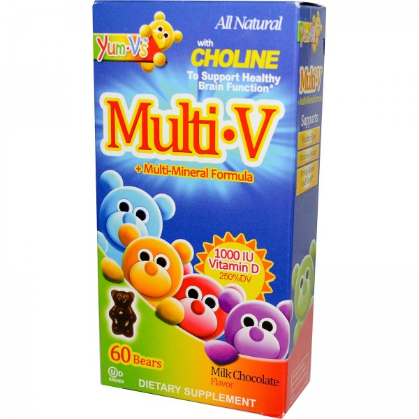 Multi-V + Mineral - 60 Milk Chocolate Bears - Yum-Vs - BabyOnline HK