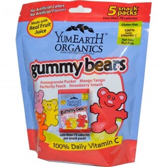 Organic Gummy Bears (5 Snack Packs - 20g each)