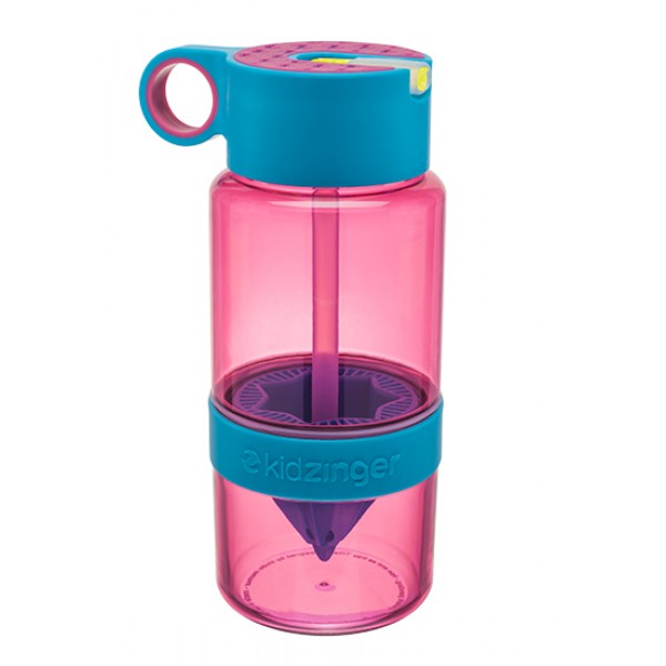 KidZinger - Juice Maker Bottle 480ml - Pink - Zing Anything - BabyOnline HK