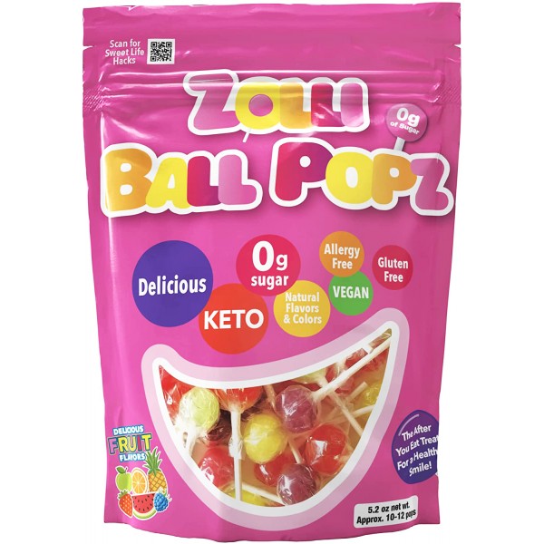 木糖醇護齒波波球型棒棒糖 (熱帶水果雜果味) 5.2oz - Zollipops - BabyOnline HK
