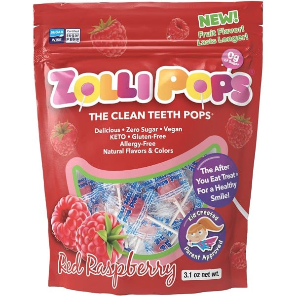 木糖醇護齒棒棒糖 (紅莓) - 15 支裝 - Zollipops - BabyOnline HK