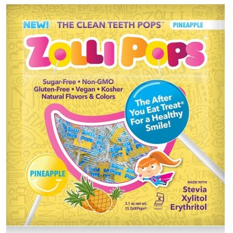 Anti Cavity Lollipops (Pineapple) - 15 lollipops