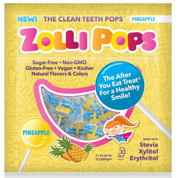 Anti Cavity Lollipops (Pineapple) - 15 lollipops - Zollipops - BabyOnline HK