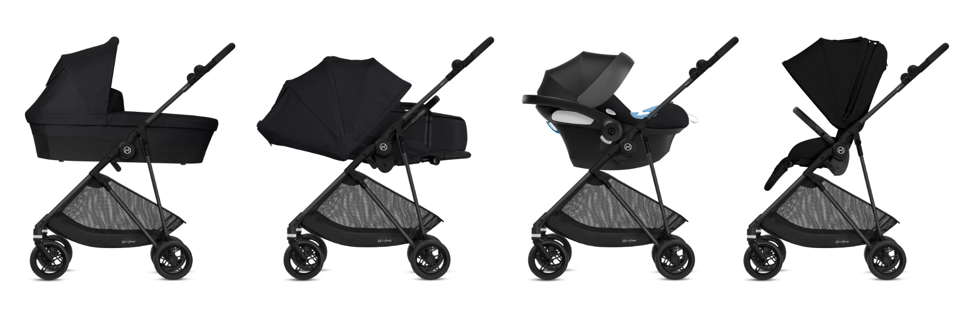 Cybex - Melio Carbon - Baby Stroller - Deep Black - BabyOnline