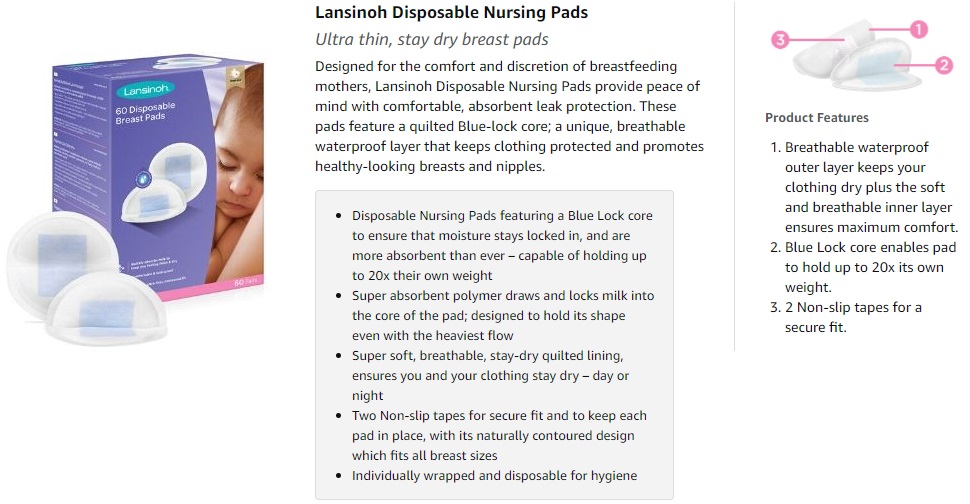 Disposable Nursing Pads for Breastfeeding Super Soft Breastfeeding Milk Pads  Ultra Comfortable & Individually Wrapped