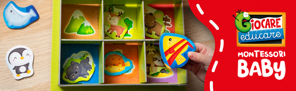 Lisciani 92741 Montessori Baby Box The Farm - Juego educativo para niños de  1 a 4 años 92741, multicolor