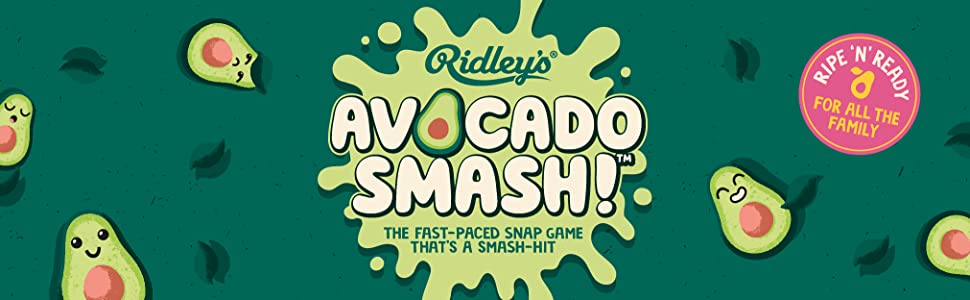 Ridleys Avocado Smash & Peach Snaps Family Travel Card Games Bundle Set 